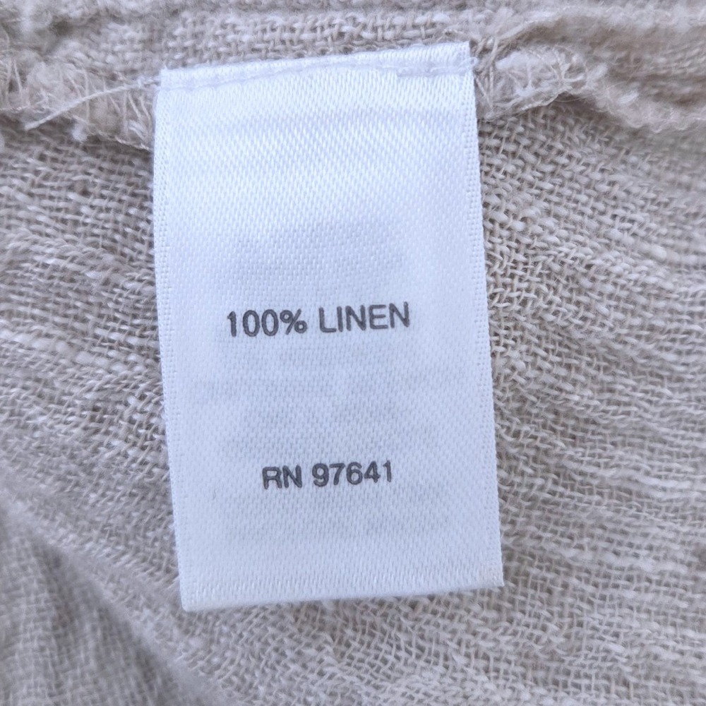 J. Jill Pure Jill Women Linen Lagenlook Button-Down Crinkle Shirt Cardigan Sz L - Picture 5 of 6